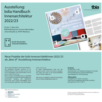 „Best of“ - Neue Projekte der bdia InnenarchitektInnen 2022/23 @ Radiologisches Zentrum Mainfranken (RZM)